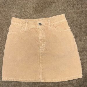 John Galt Tan Corduroy Women's Skirt